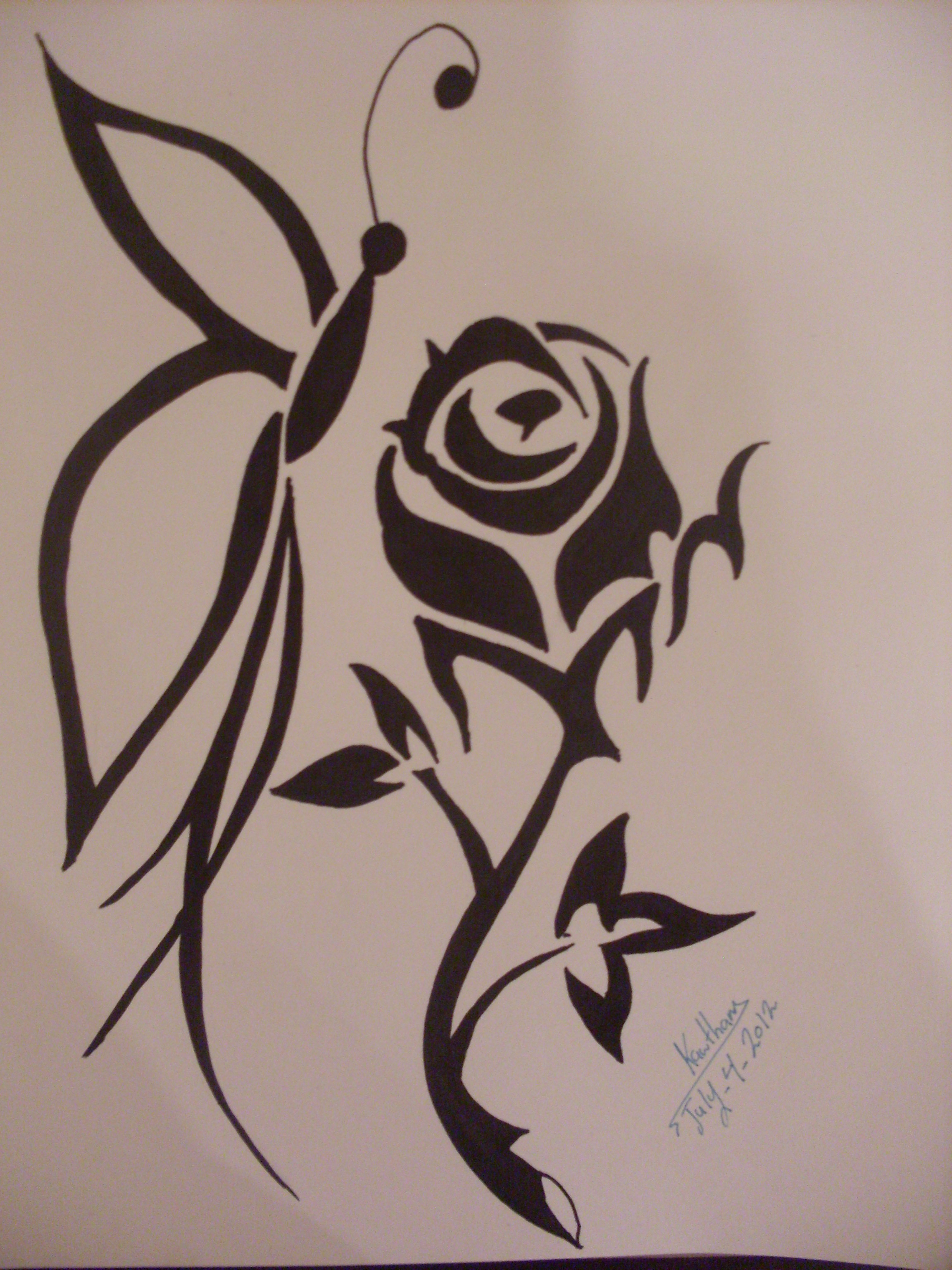 2304x3072 Graffiti Flower Drawings Attempt Of Rose Heart Drawing
