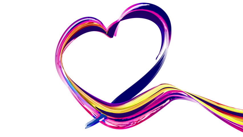 852x480 Valentines Day Water Color Love Heart Hand Drawing , Wedding