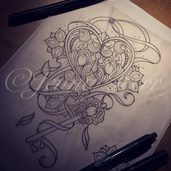 Heart Locket Drawing at GetDrawings | Free download