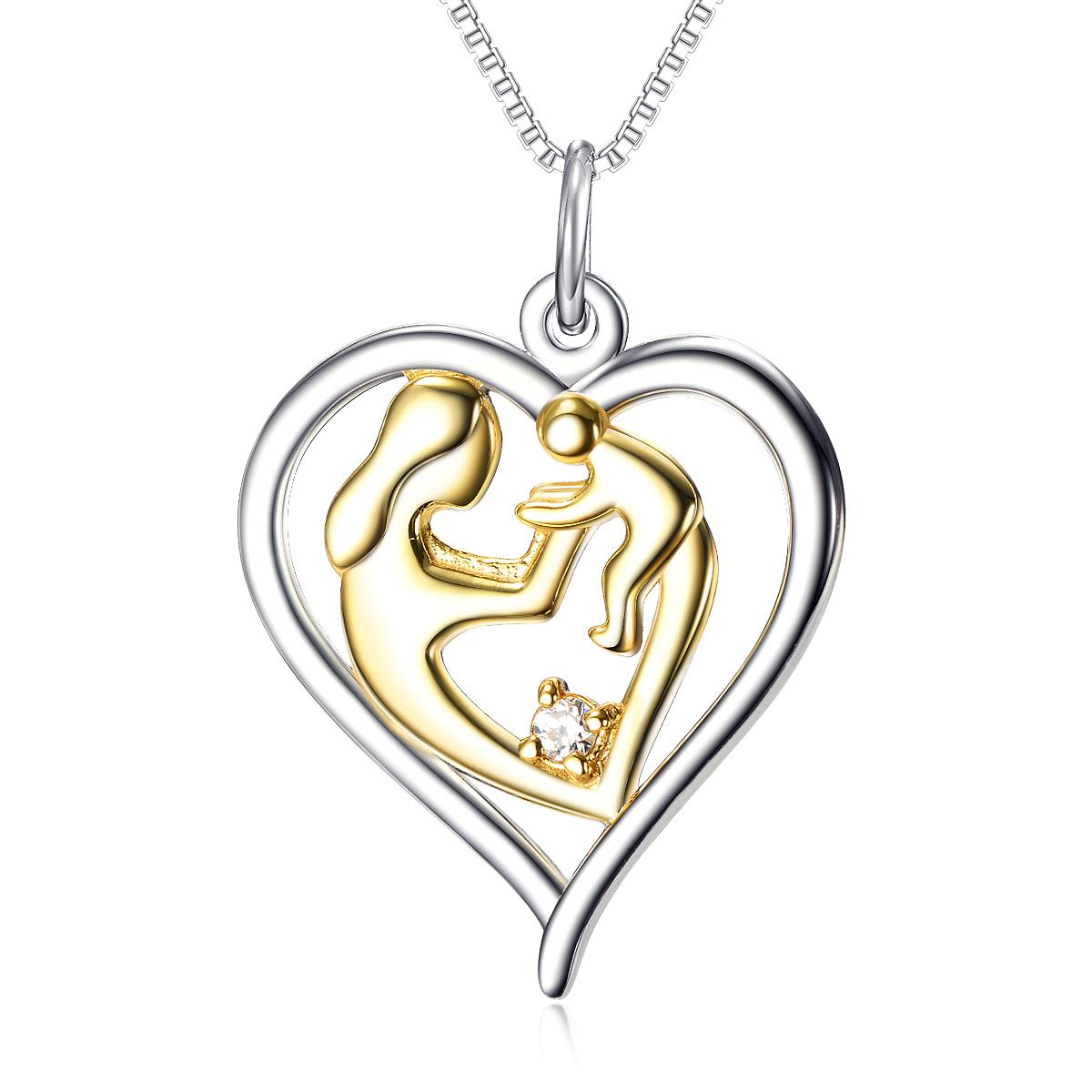 1200x1200 Wholesale 925 Sterling Silver Mother's Love Jewelry 18k Gold