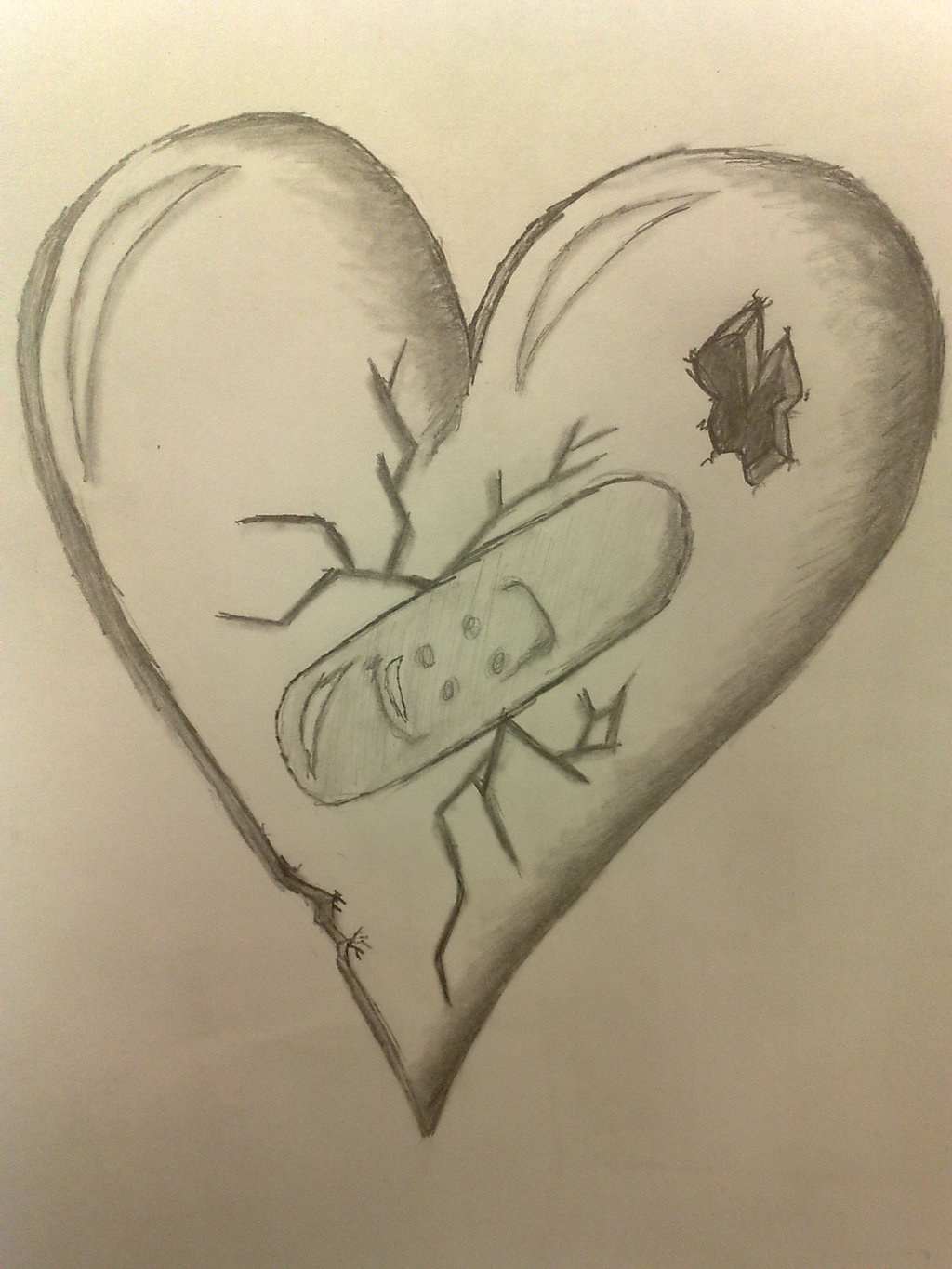 1024x1365 Drawing Of A Broken Heart Drawn Broken Heart Pencil Drawing