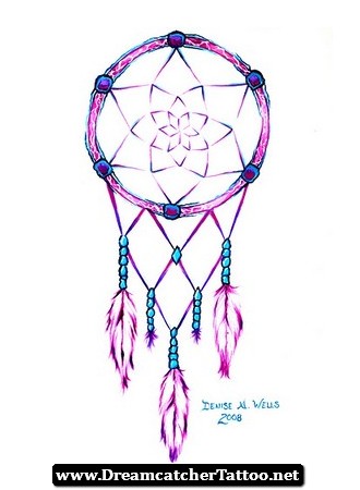 330x450 Heart Shaped Dreamcatcher Tattoo Designs 01