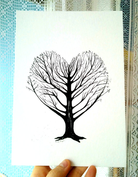 570x729 Tree Of Life Art Heart Tree Drawing Ink Heart Painting Ink