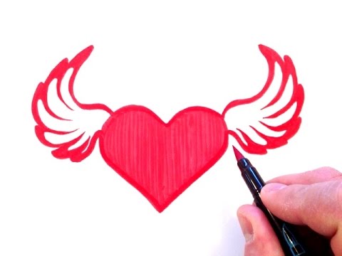 480x360 How To Draw A Heart With Wings