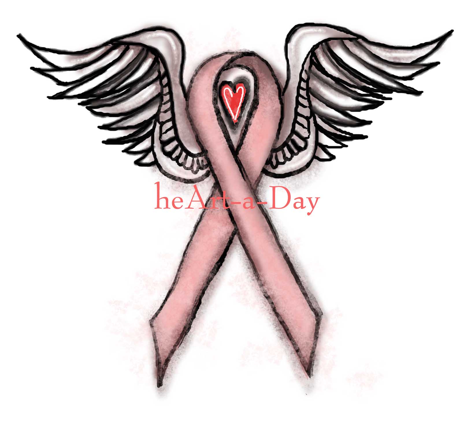 1644x1484 Pink Ribbon Angel Heart A Day