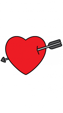 215x382 How To Draw Arrow Through Heart, Valentines Day, Easy Step By Step