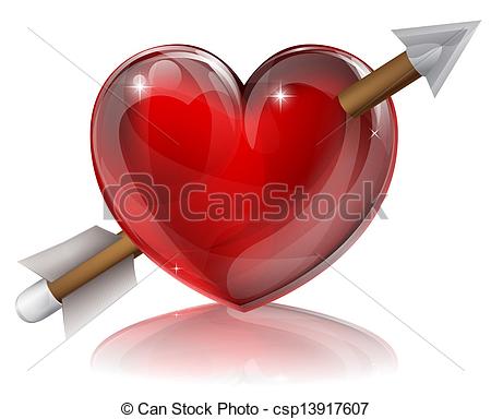 450x384 Love Heart Symbol With Arrow Through It, Concept For Shot