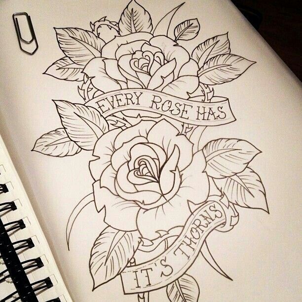 612x612 Rose And Heart Tattoo Designs