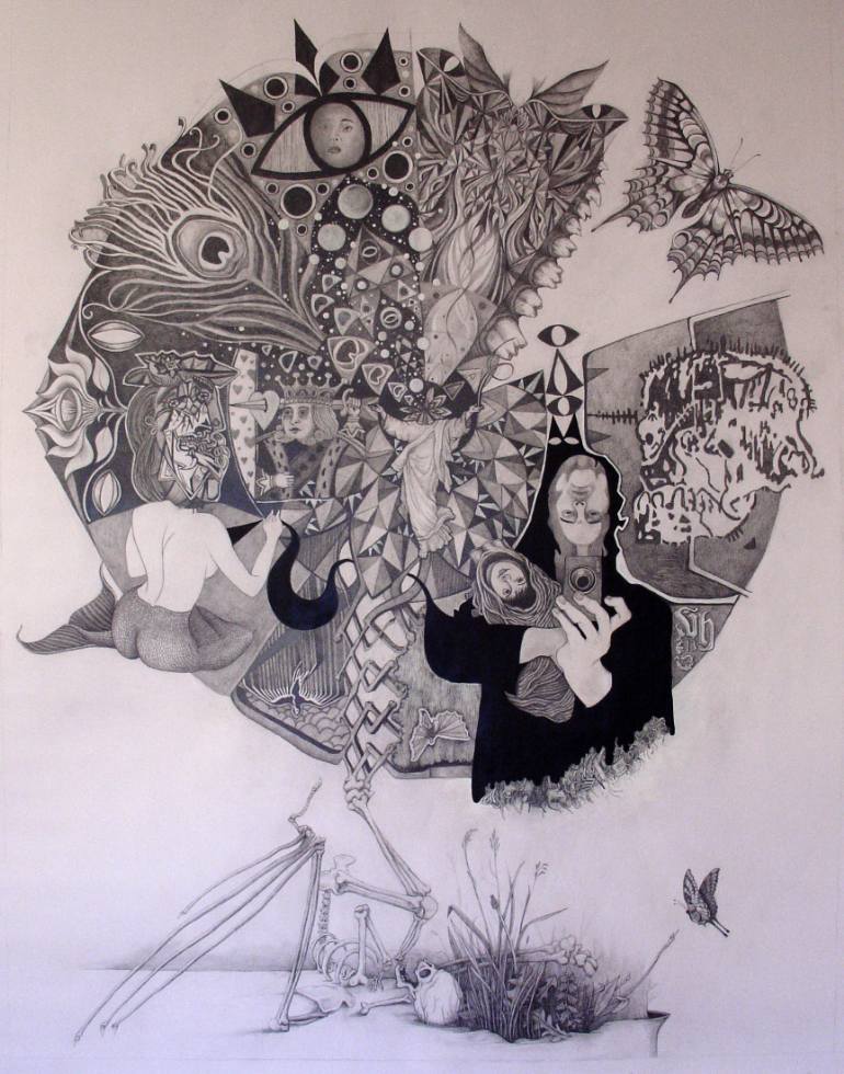 770x980 Saatchi Art The Moth Of Sisyphus (Sold) Drawing By Velveeta