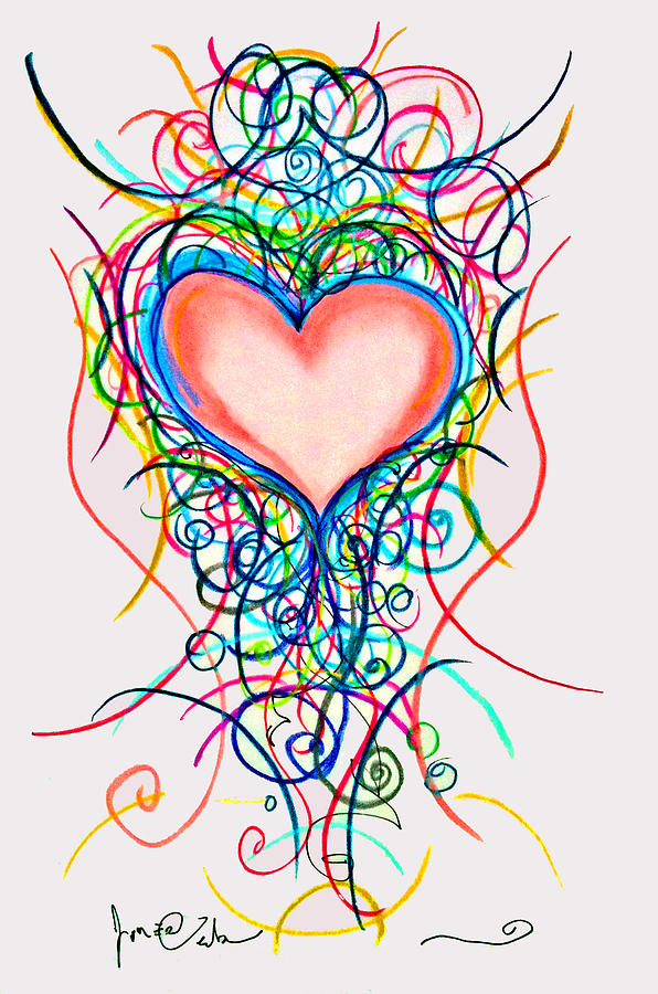 596x900 Martini Heart Drawing By Jon Veitch