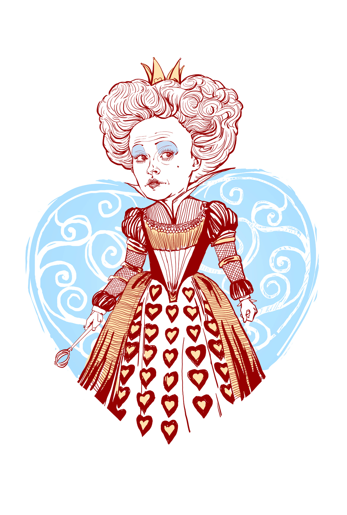 1200x1783 Queen Of Hearts Drawing Collection Of Solutions How To Draw Queen