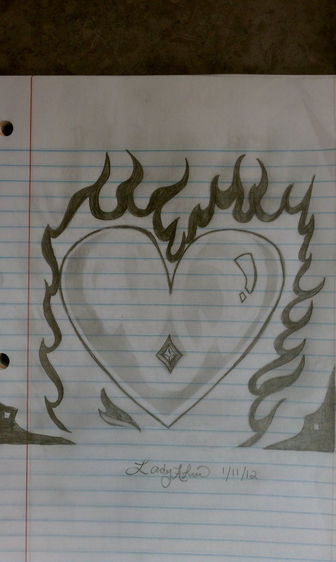 Hearts On Fire Drawing At Getdrawings 