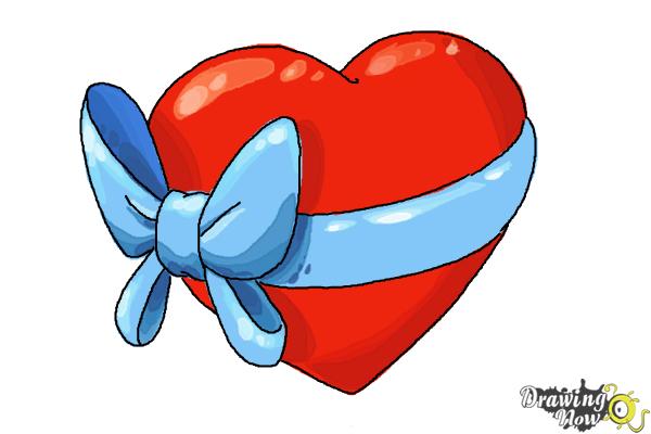 600x400 How To Draw A Heart With A Bow