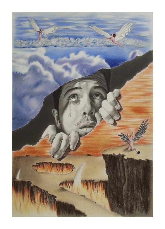 564x780 Torn Between Heaven And Hell By Golfiscool