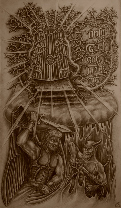 422x720 Fight Near Heaven Gates By Mantas5tz