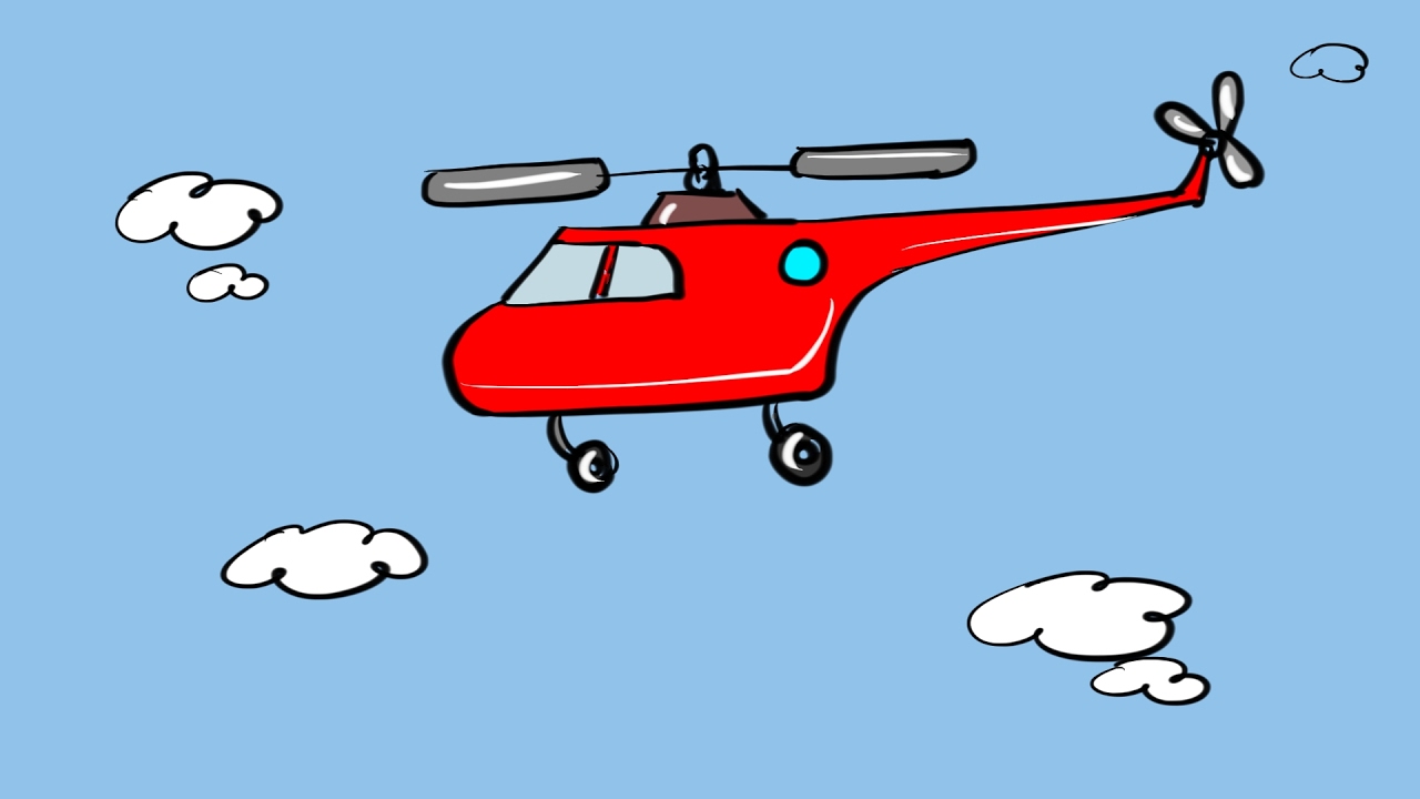 1280x720 How To Draw Helicopter Coloring Step By Step Learn Drawing