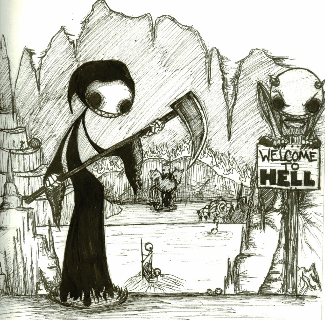 1254x1234 Welcome To Hell By Armsock666