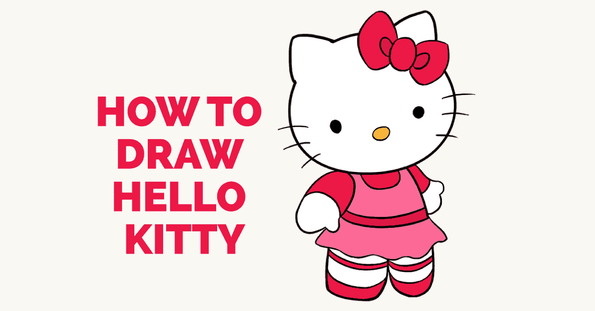 1200x628 How To Draw Hello Kitty In A Few Easy Steps Easy Drawing Guides