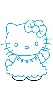 215x382 How To Draw Hello Kitty, Cartoons, Easy Step By Step Drawing Tutorial