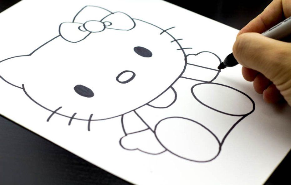 930x593 How To Draw Hello Kitty For The Kids Hello Kitty