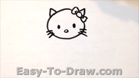 458x258 How Draw A Cartoon Kitty Cat (Hello Kitty) For Kids Easy