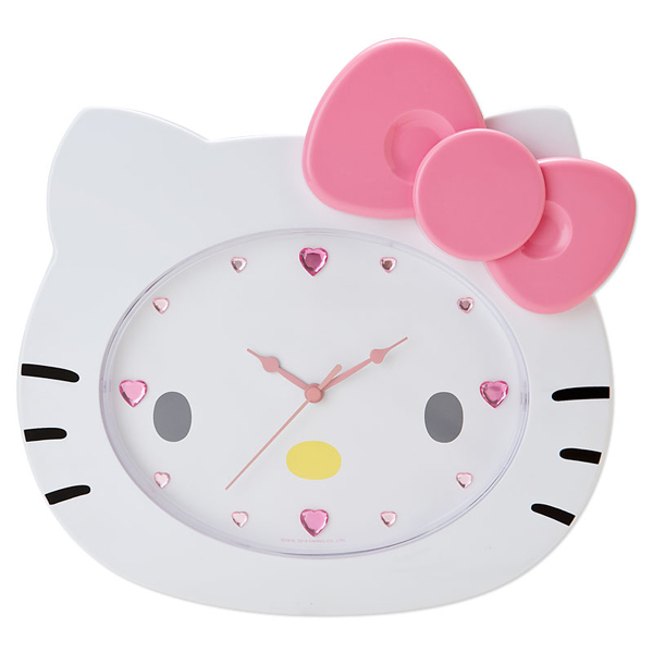 600x600 Hello Kitty Face Shaped Wall Clock Sanrio Japan Japan In A Box