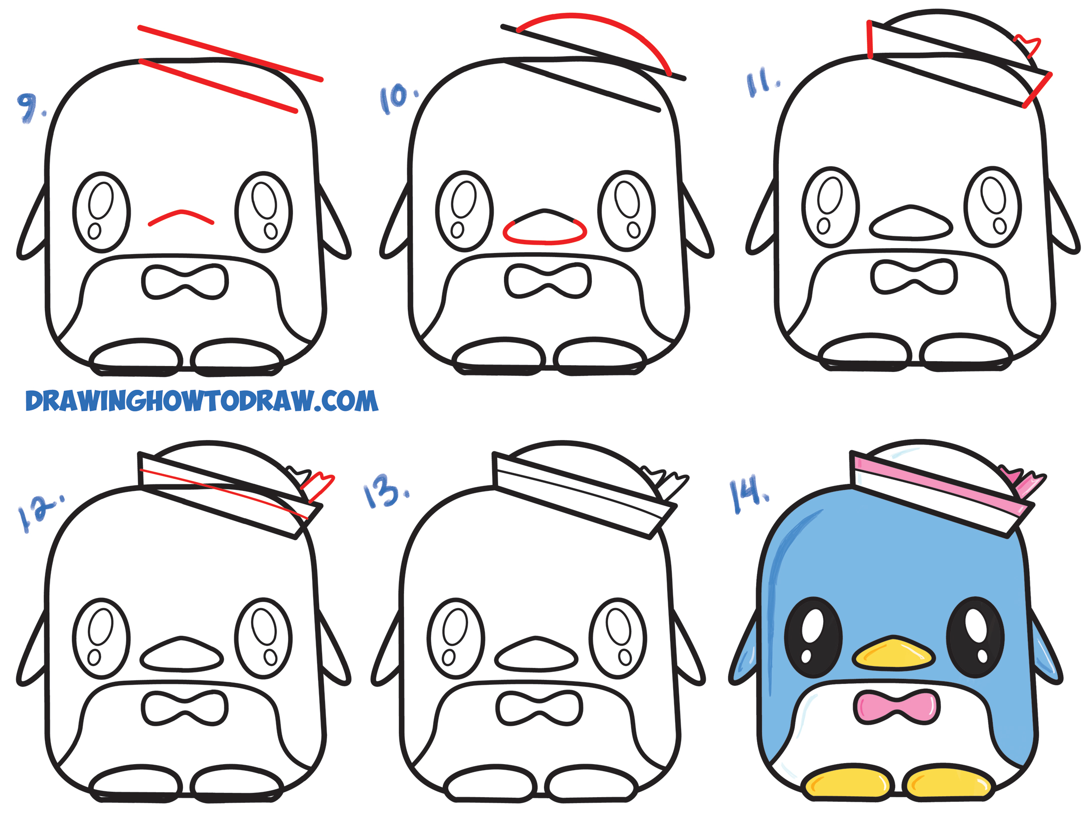 2200x1652 How To Draw Tuxedo Sam (Cute Kawaii Penguin) From Hello Kitty Easy