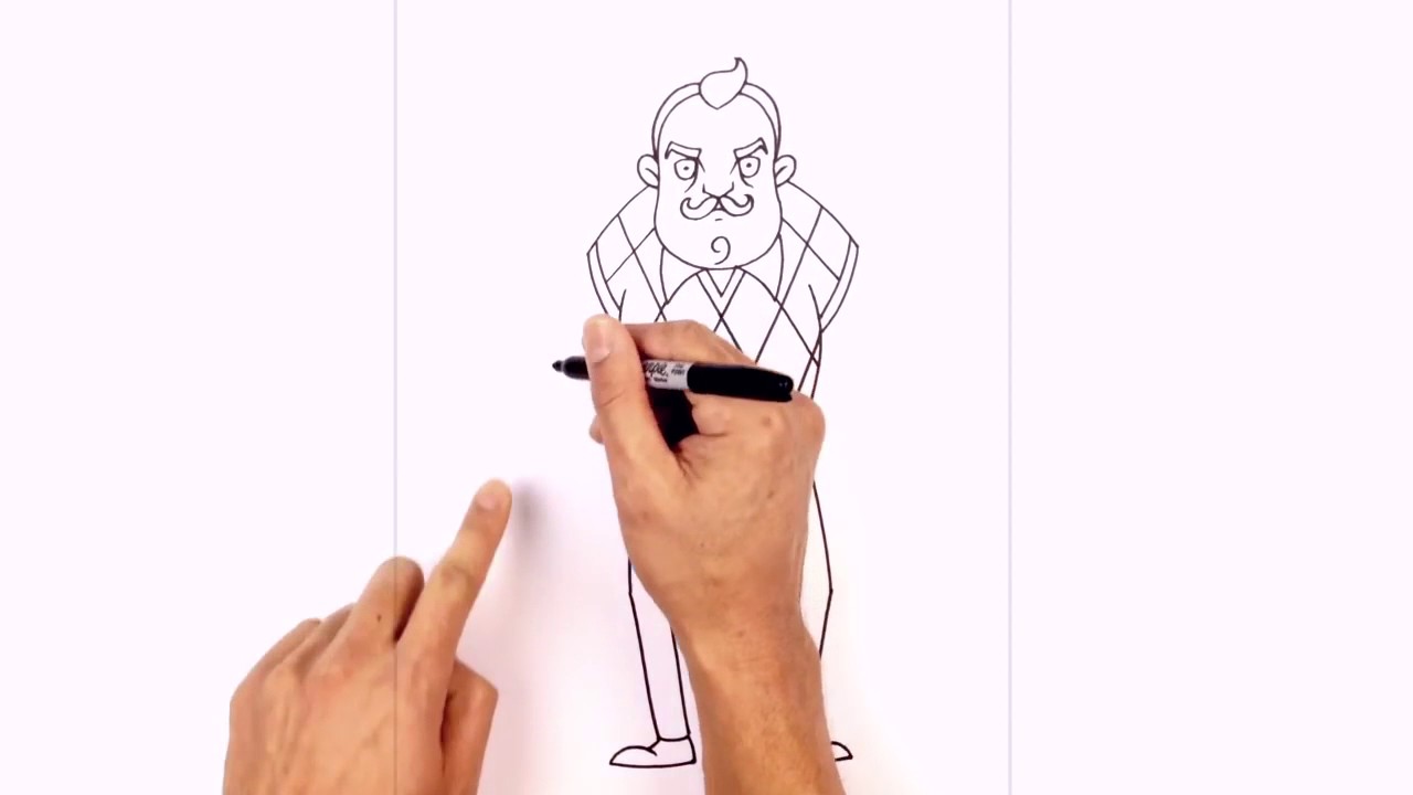 1280x720 How To Draw Hello Neighbor Drawing Lesson