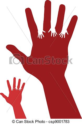313x470 Helping Hands, Abstract Vector Illustration Vectors