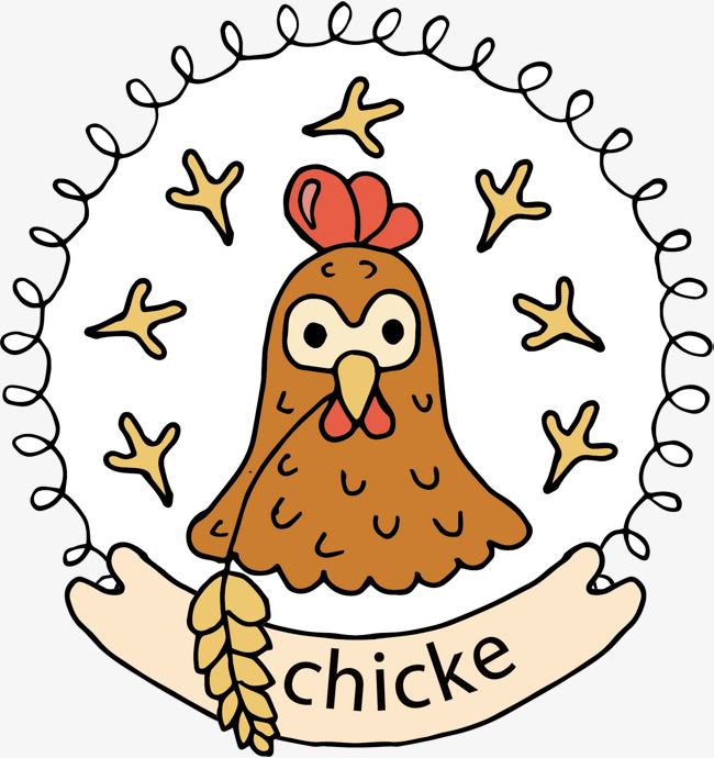 650x690 Vector Hand Painted Hen Poster, Old Hen, Vector Diagram, Hand