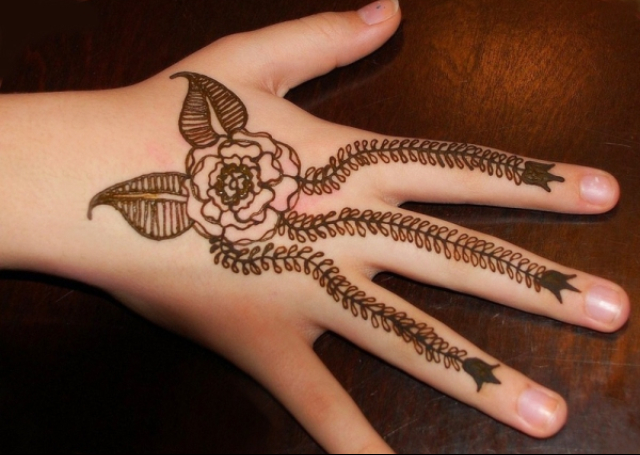 640x455 Easy Henna Mehndi Designs That You Can Draw Yourself