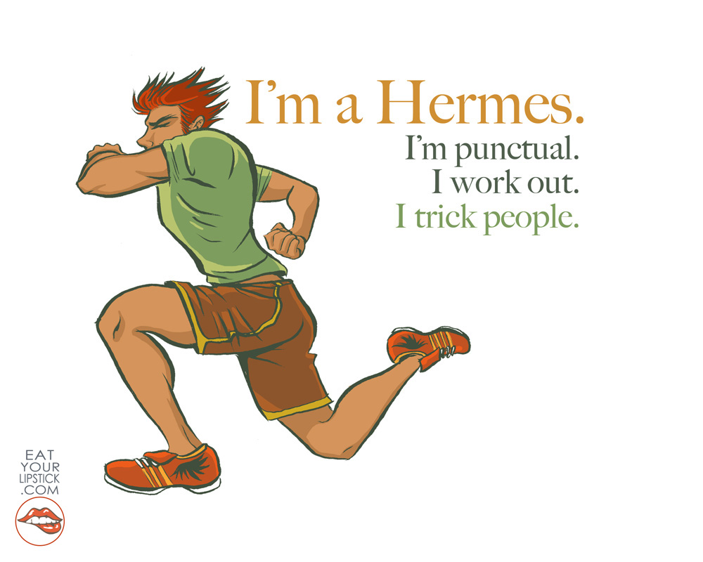 1000x800 Lipstick Kiss Press I'M A Hermes Greek God Art Print Online