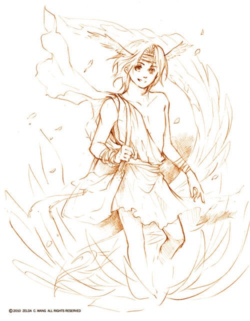 500x642 Oc Sketch Hermes By Zeldacw