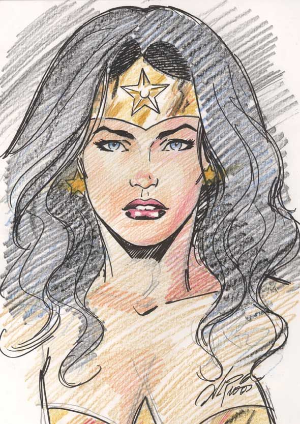 590x834 Wonder Woman. I Wa T Someone To Draw This With My Face And Ww Hair