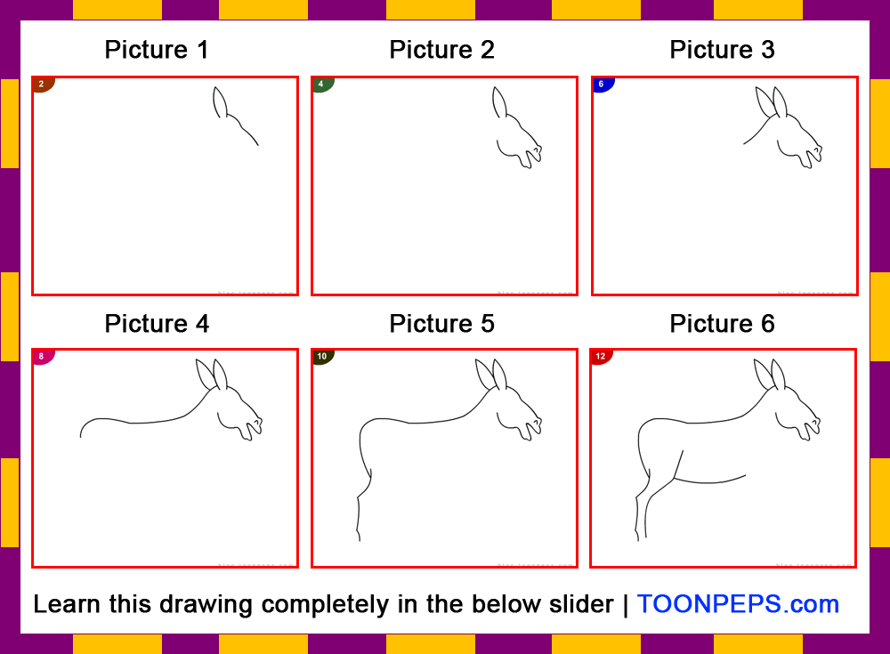 1000x735 Steps To Draw A Donkey Navigation For This Page Home
