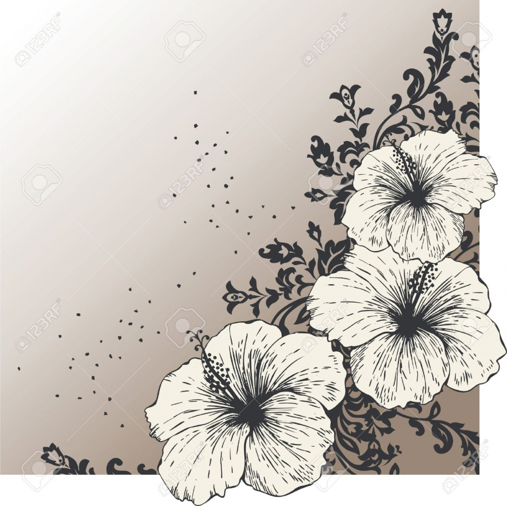 Hibiscus Flower Pencil Drawing at GetDrawings | Free download