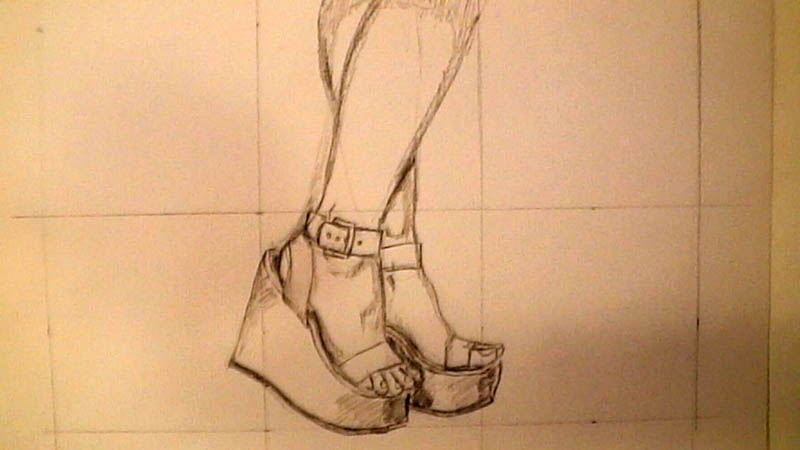 800x450 How To Draw Wedge High Heel Shoes Let's Draw People