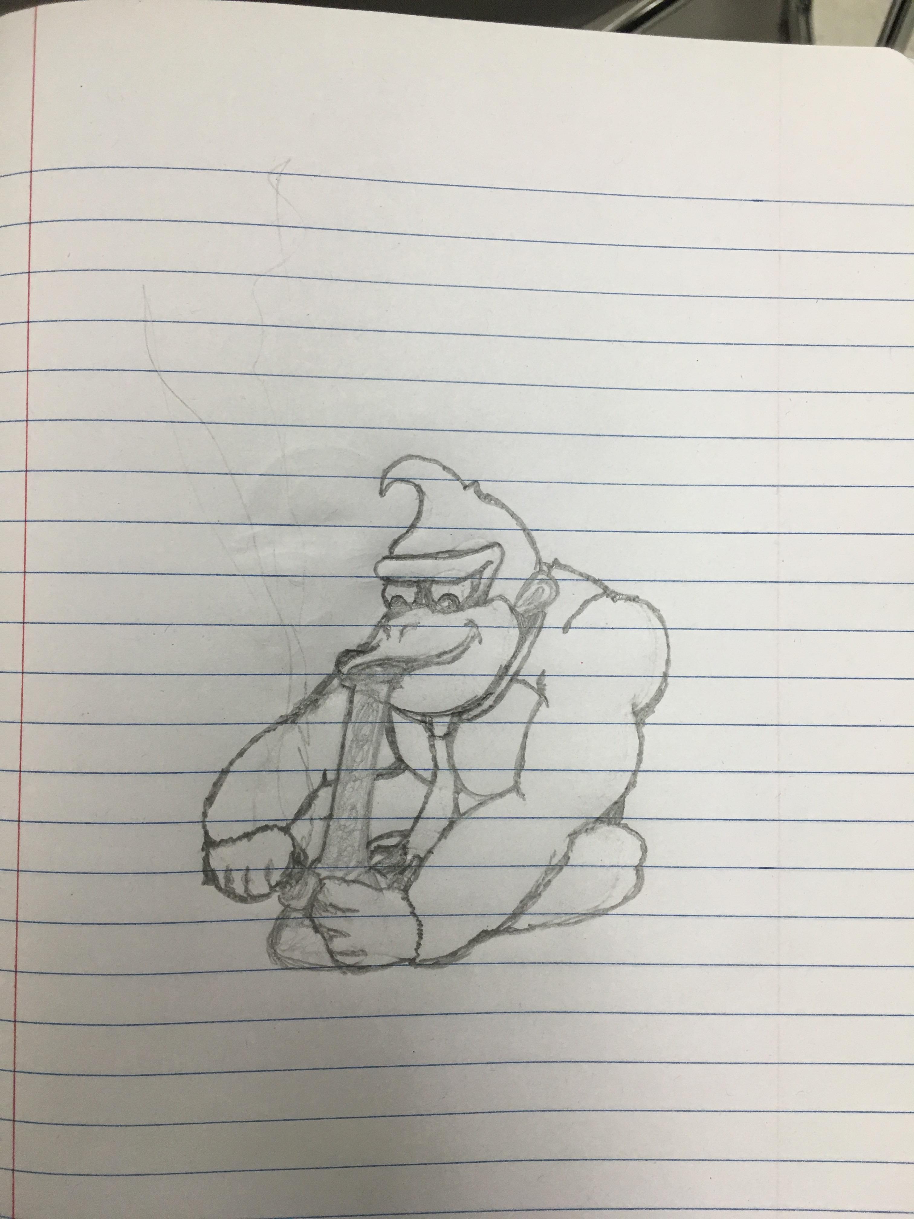 3024x4032 An Old High School Drawing. Donkey Bong. I'D Make A Shirt And Wear