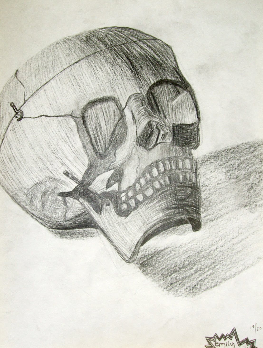 1107x1465 Highschoolart Skull Pencil Drawing High School Art