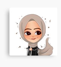 210x230 Hijab Drawing Canvas Prints Redbubble