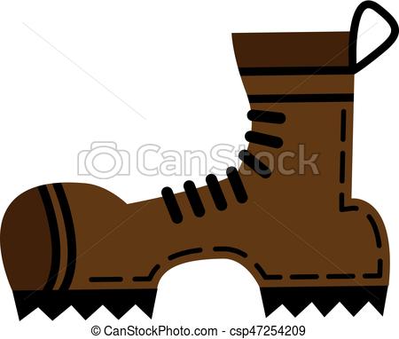 450x382 Flat Hiking Boots Vector Clipart