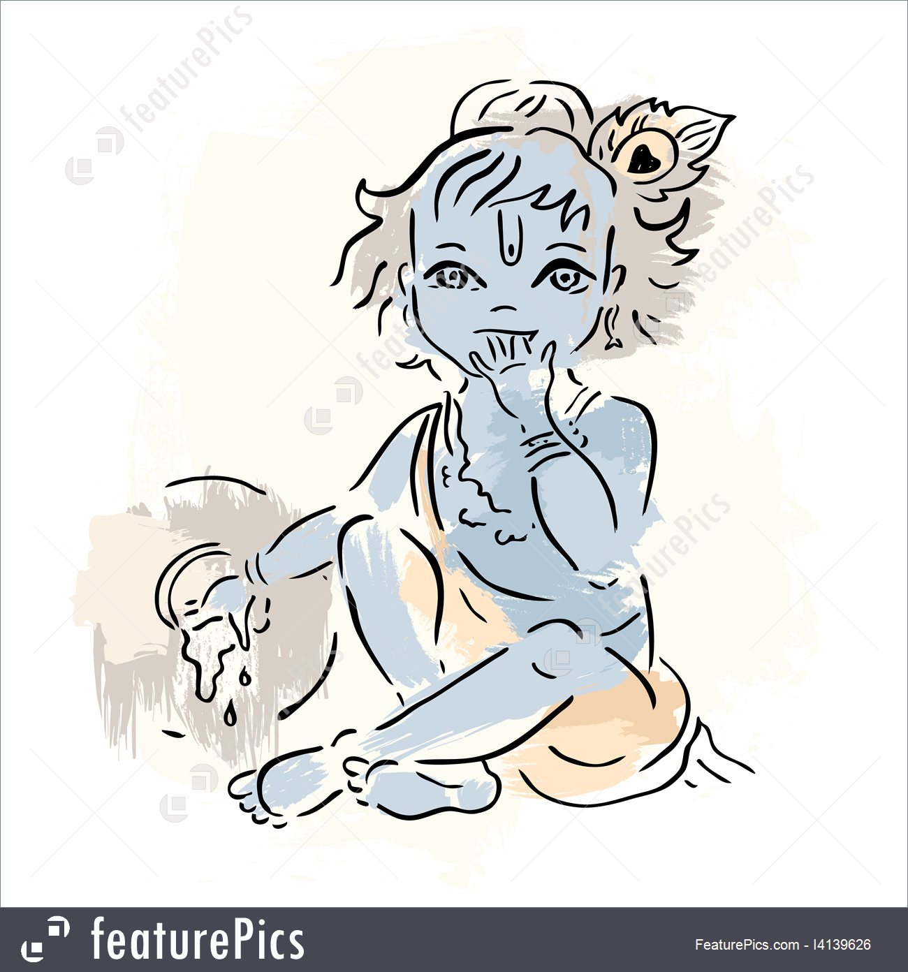 1300x1392 Religious Symbols Hindu God Krishna