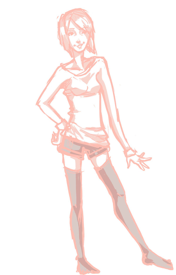 600x936 Girl With Hand Hip By Sailorsquall