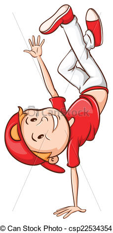 229x470 Illustration Of A Simple Coloured Sketch Of A Hiphop Dancer