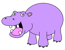 250x192 Cartoon Hippo Step By Step Drawing Lesson
