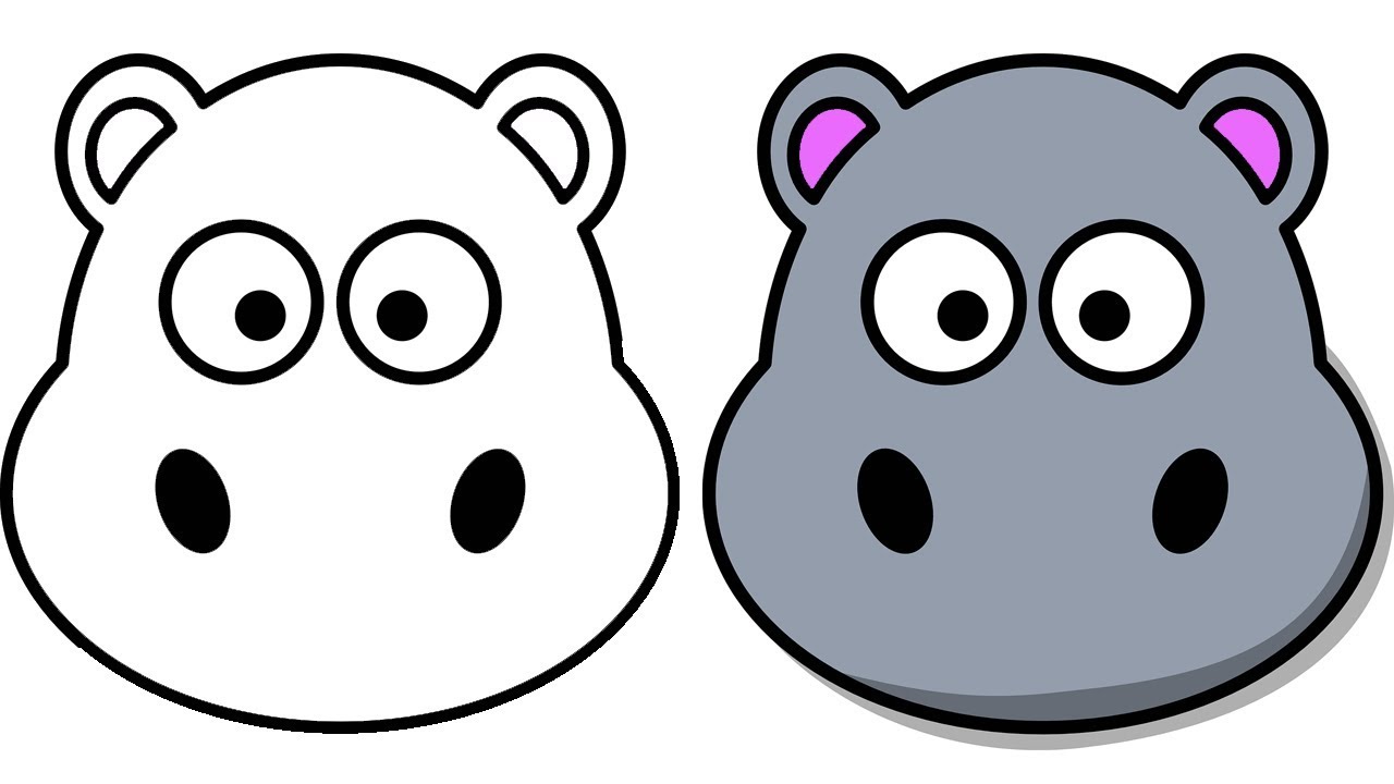 1280x720 How To Draw A Cartoon Hippo