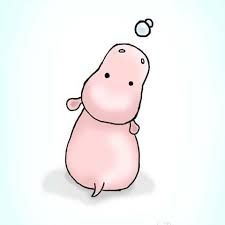 225x225 Cute Hippo Drawing