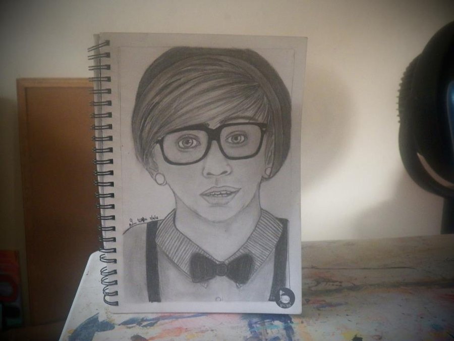 900x675 Hipster Boy Drawing By Flowinsanity