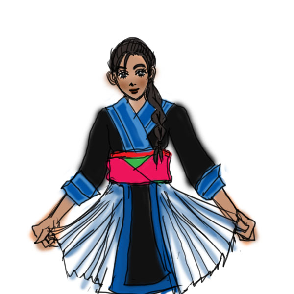 600x600 Hmong Dress Colored By Clchriskl
