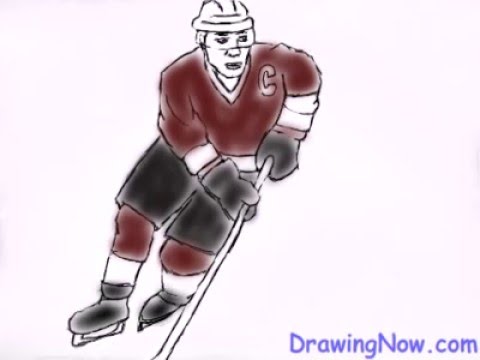 480x360 How To Draw A Hockey Player